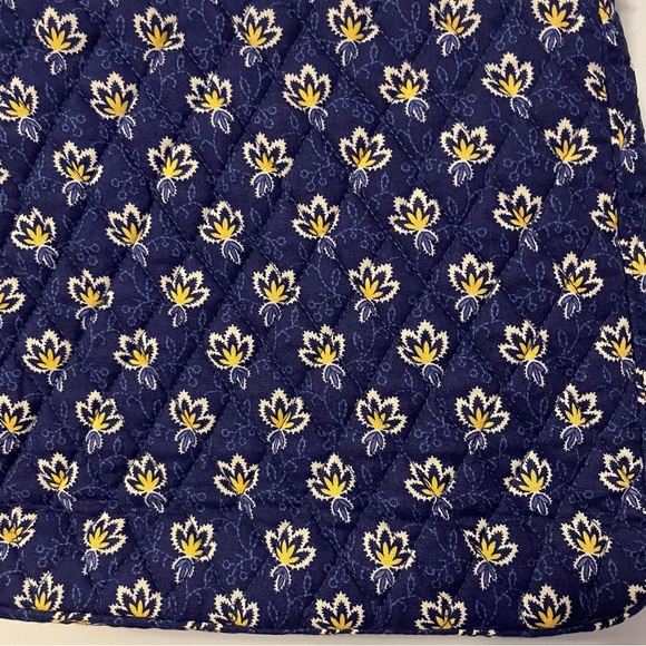 Vera Bradley Cross Body Bag Floral Navy/ Yellow New - Picture 4 of 14